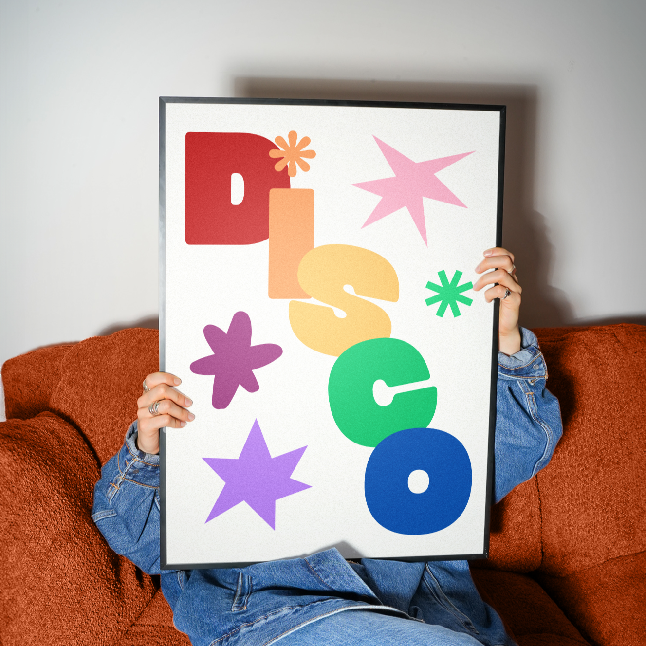 Rainbow Disco Abstract Print