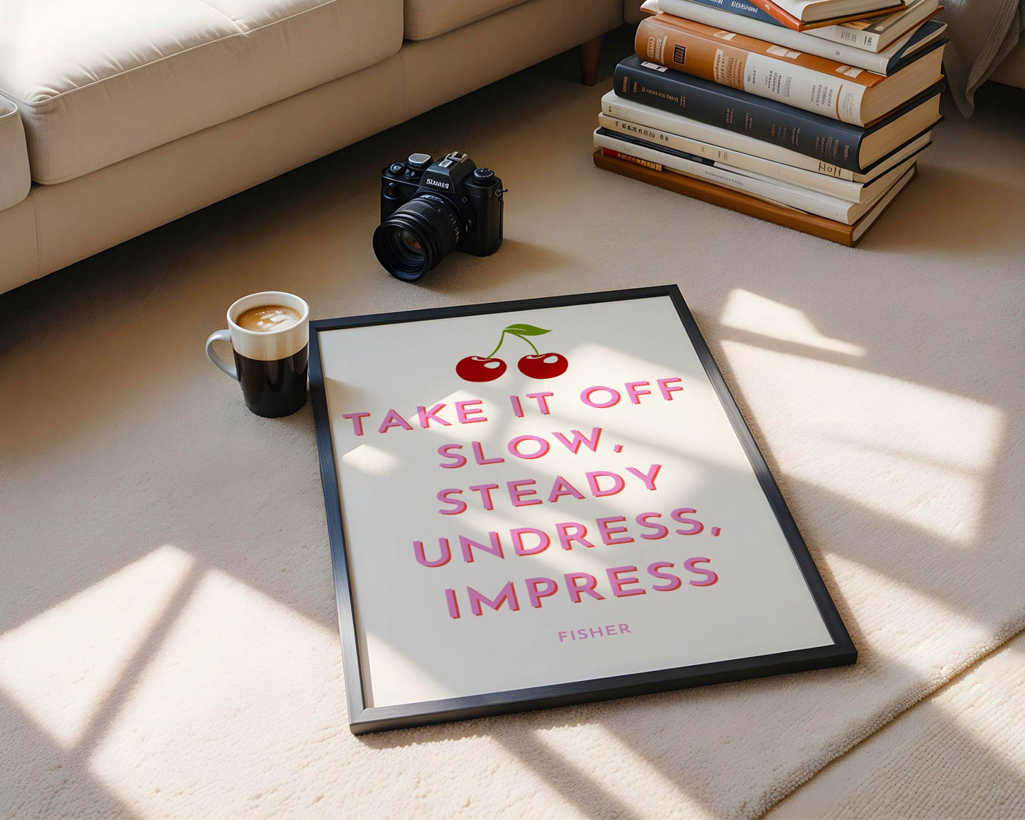 Take It Off Print (White & Pink) β€οΈβπ₯ Inspired by Fisher