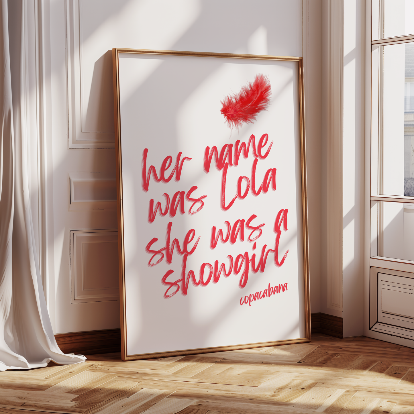 Her name was Lola inspired by Copacabana β€οΈβπ₯ Ibiza Classic Poster Print