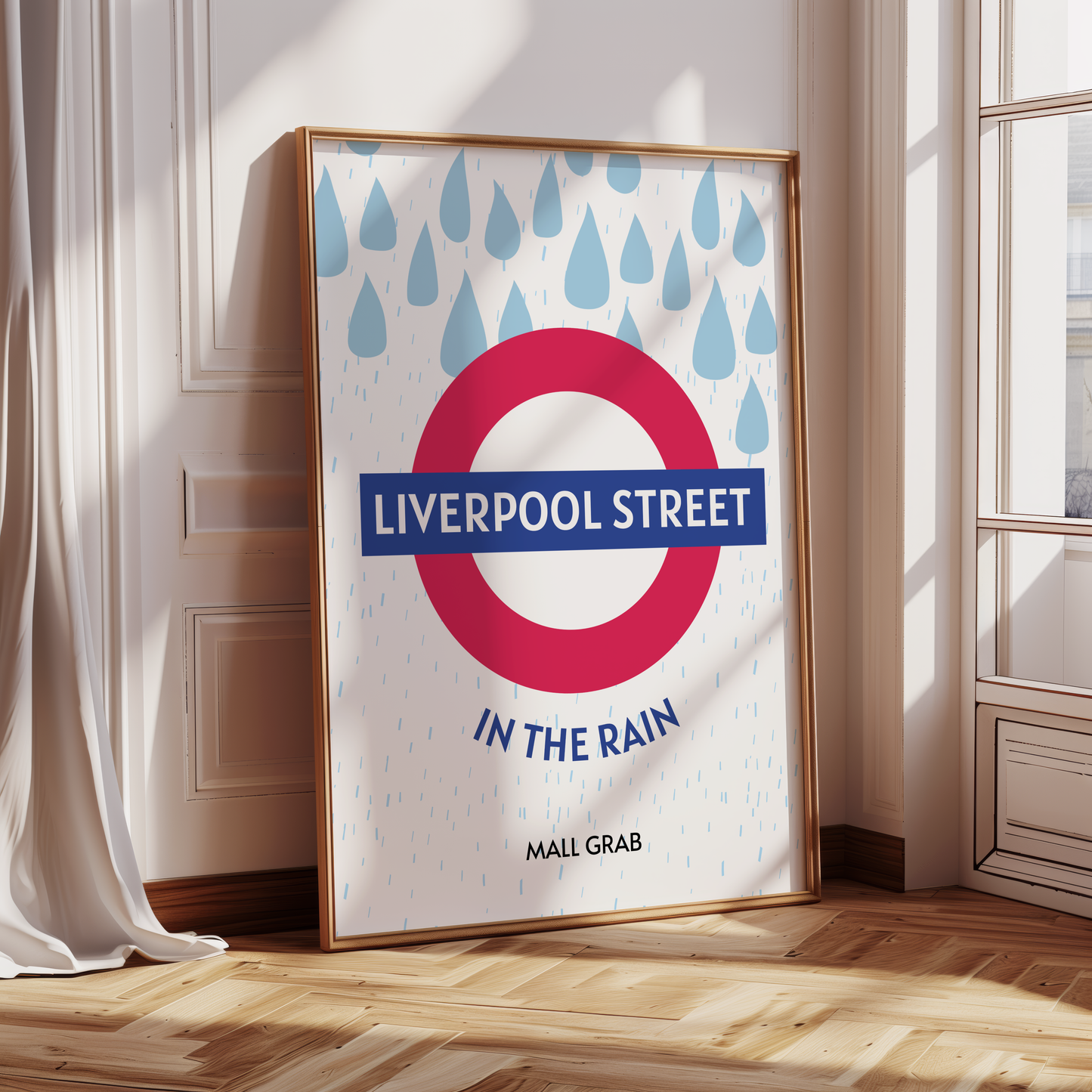Liverpool Street in the Rain Print ❤️🔥 Inspired by Mall Grab