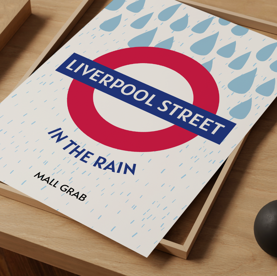 Liverpool Street in the Rain Print ❤️🔥 Inspired by Mall Grab