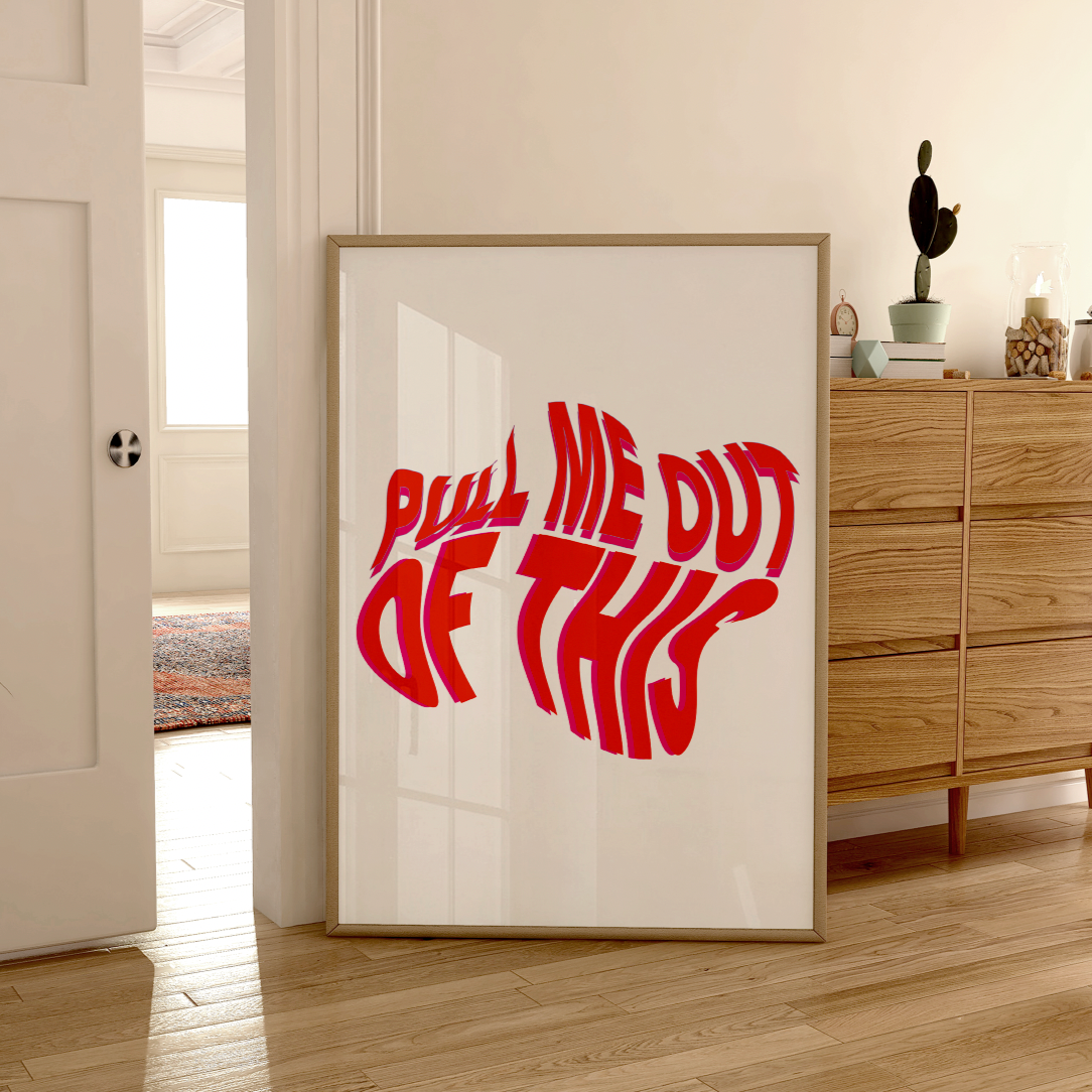 Delilah - Pull Me Out of This Print (Red) ❤️🔥 Inspired by Fred Again