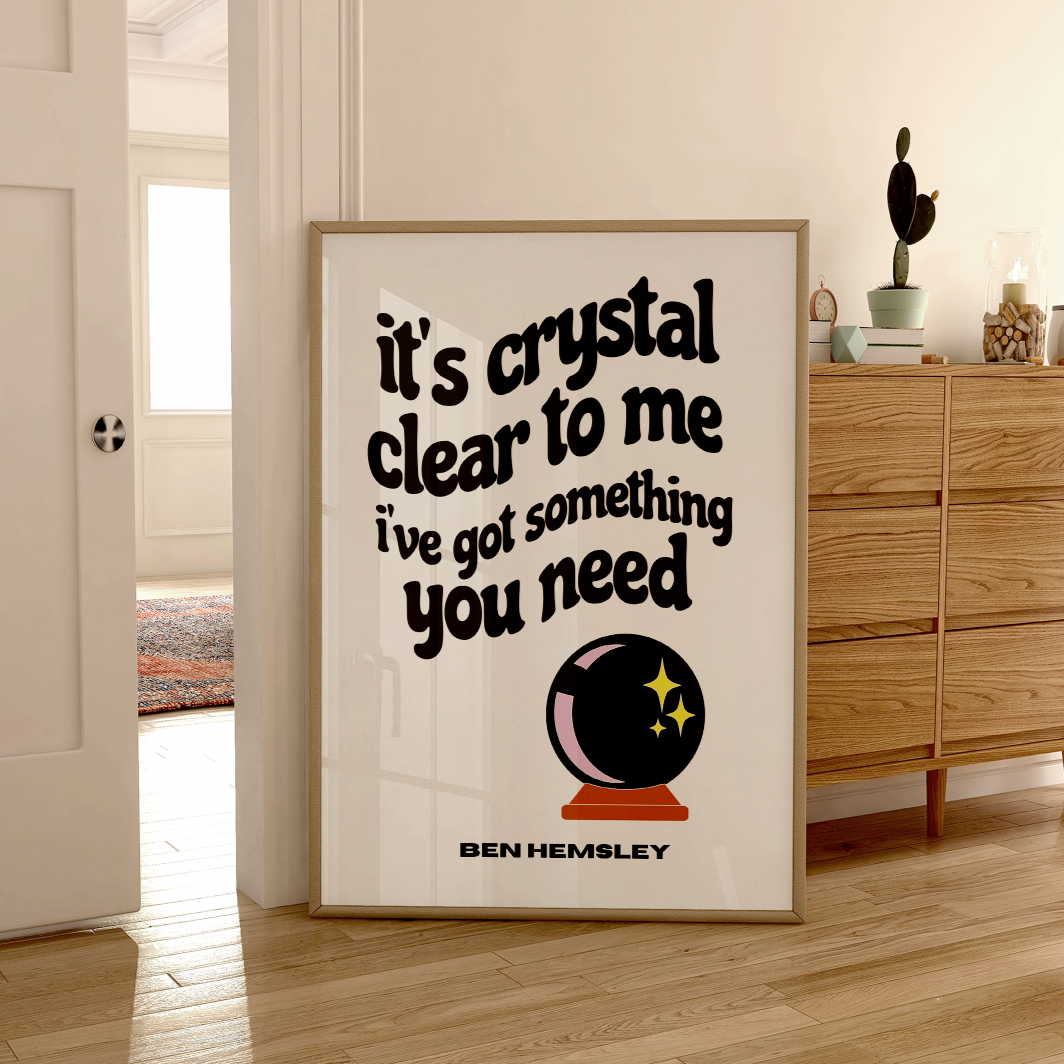 Crystal Clear Crystal Ball Print ❤️🔥 Inspired by Ben Hemsley