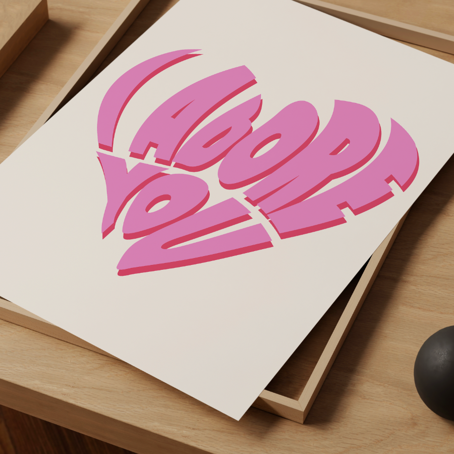 I Adore You Pink Poster Inspired by Fred Again & Obongjayar