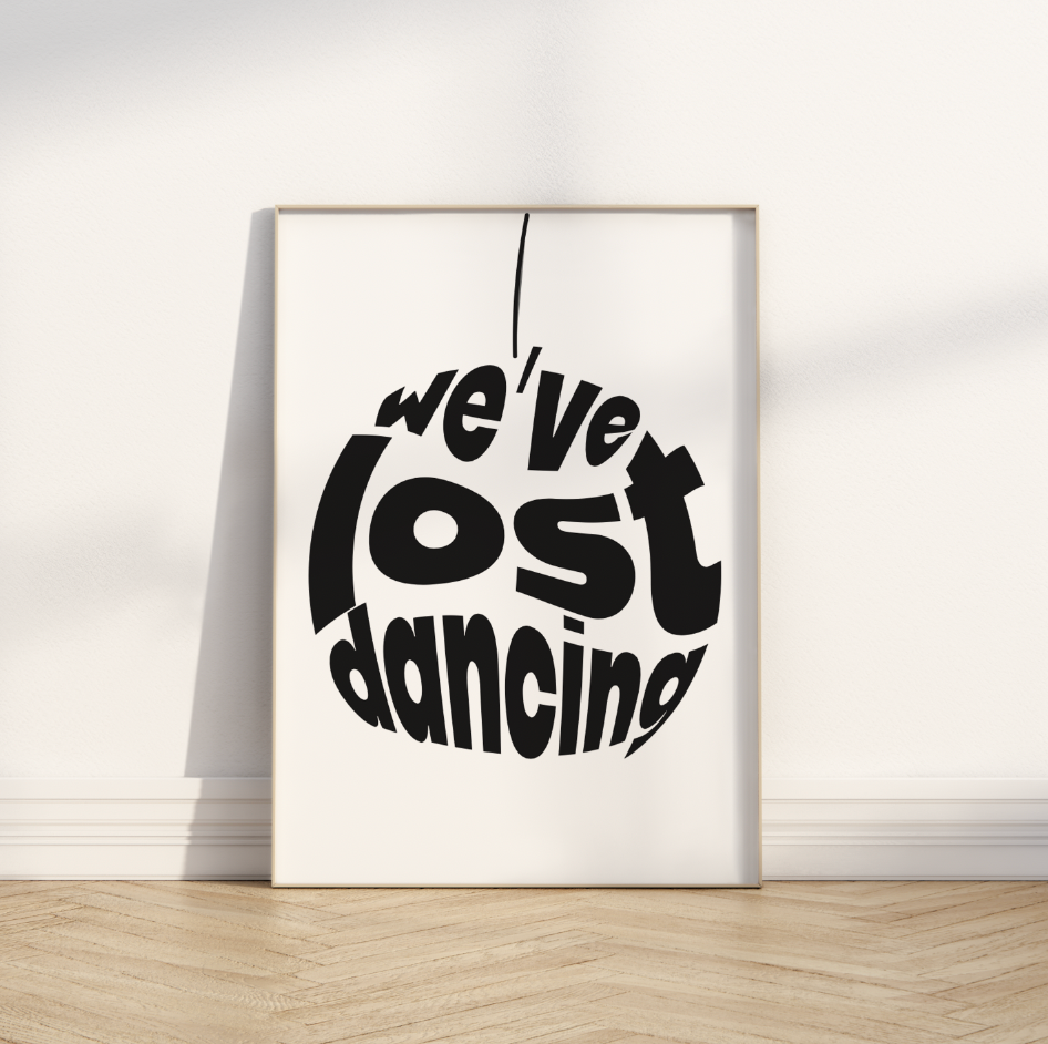 We've Lost Dancing Disco Ball Typography ❤️🔥 Inspired by Fred Again Blessed Madonna