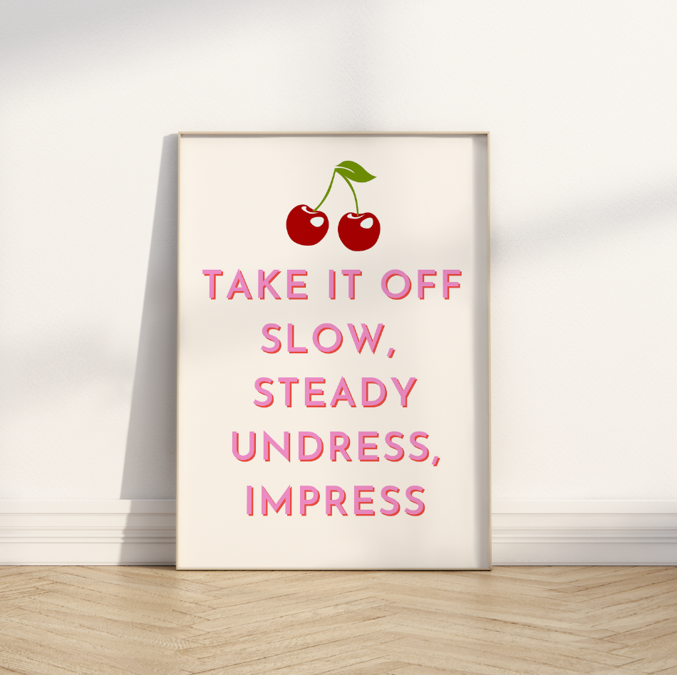 Take It Off Print (White & Pink) β€οΈβπ₯ Inspired by Fisher