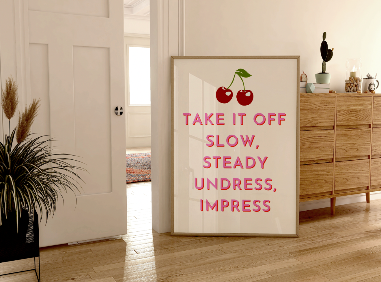 Take It Off Print (White & Pink) β€οΈβπ₯ Inspired by Fisher