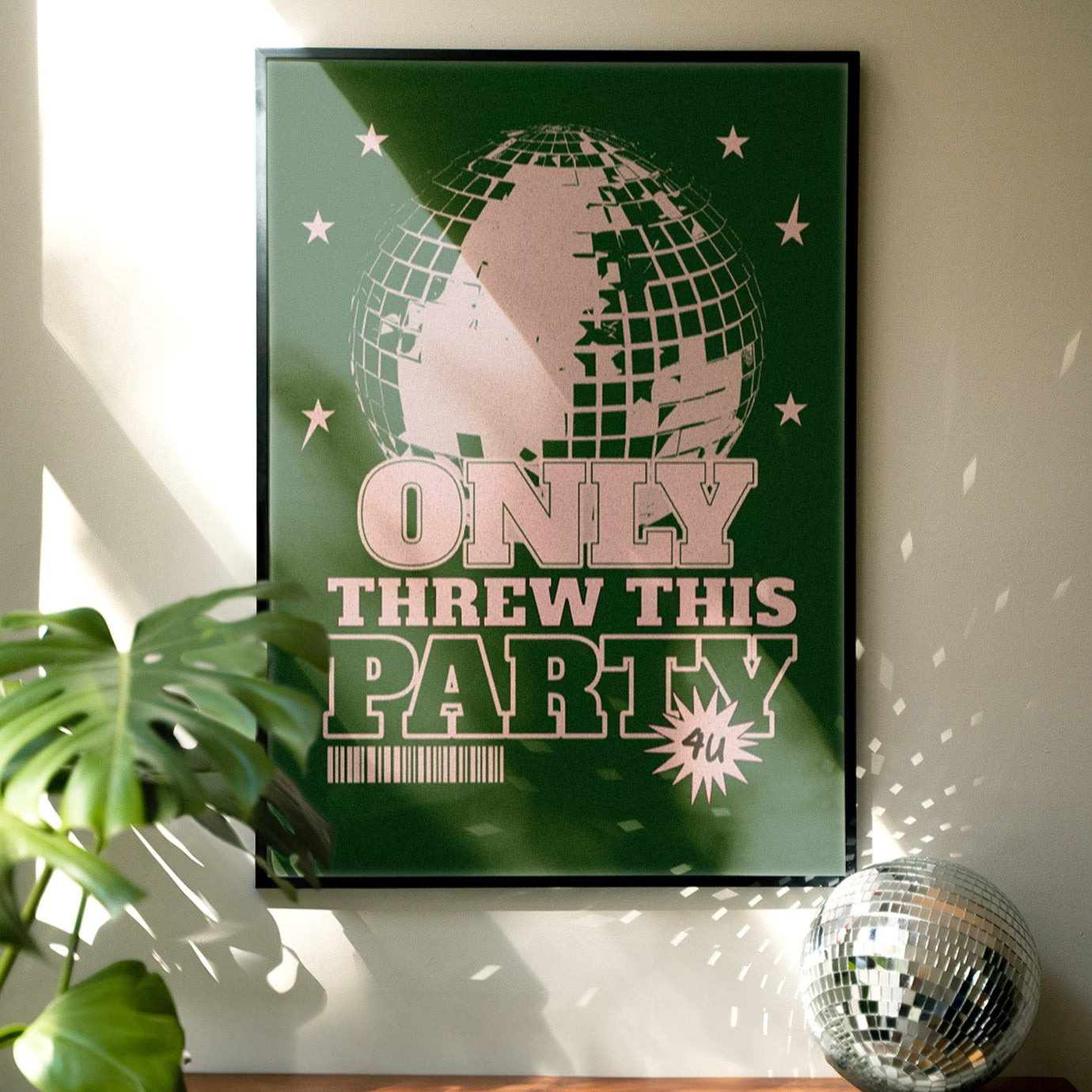 Only Threw This Party 4 U Print 🪩 Brat Disco Green