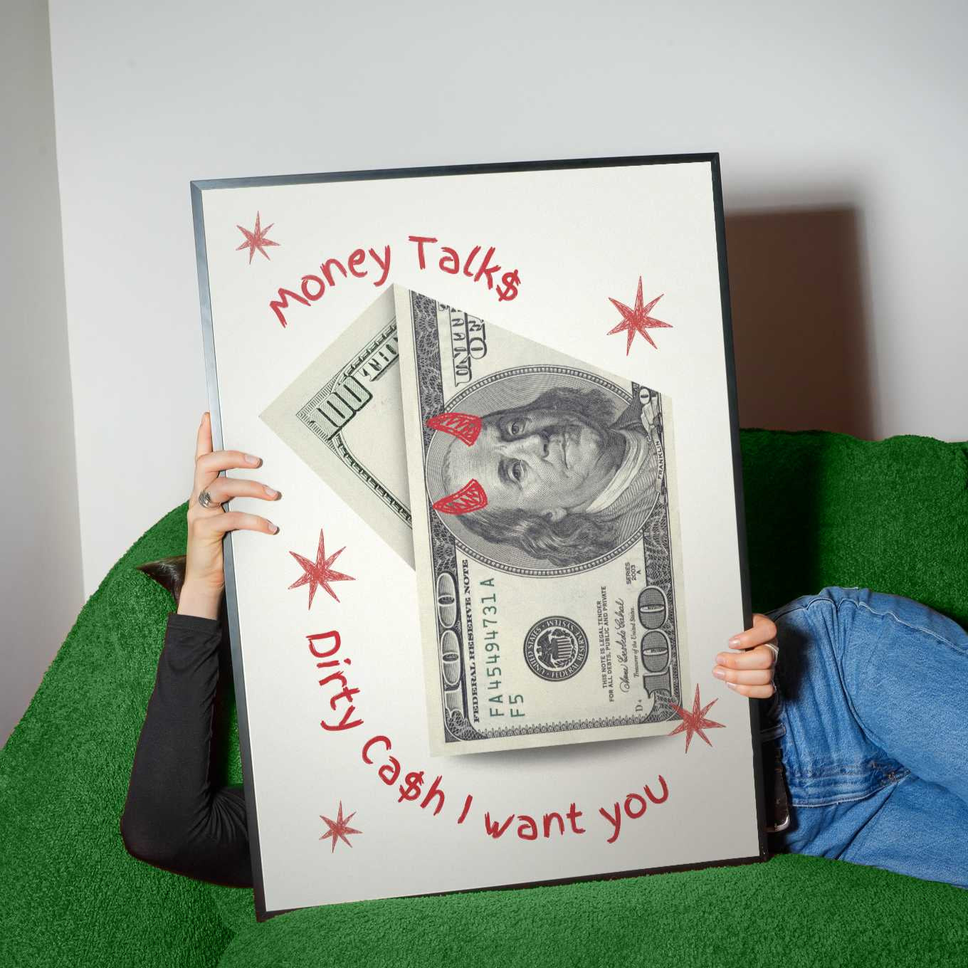 Money Talks Dirty Cash inspired Print