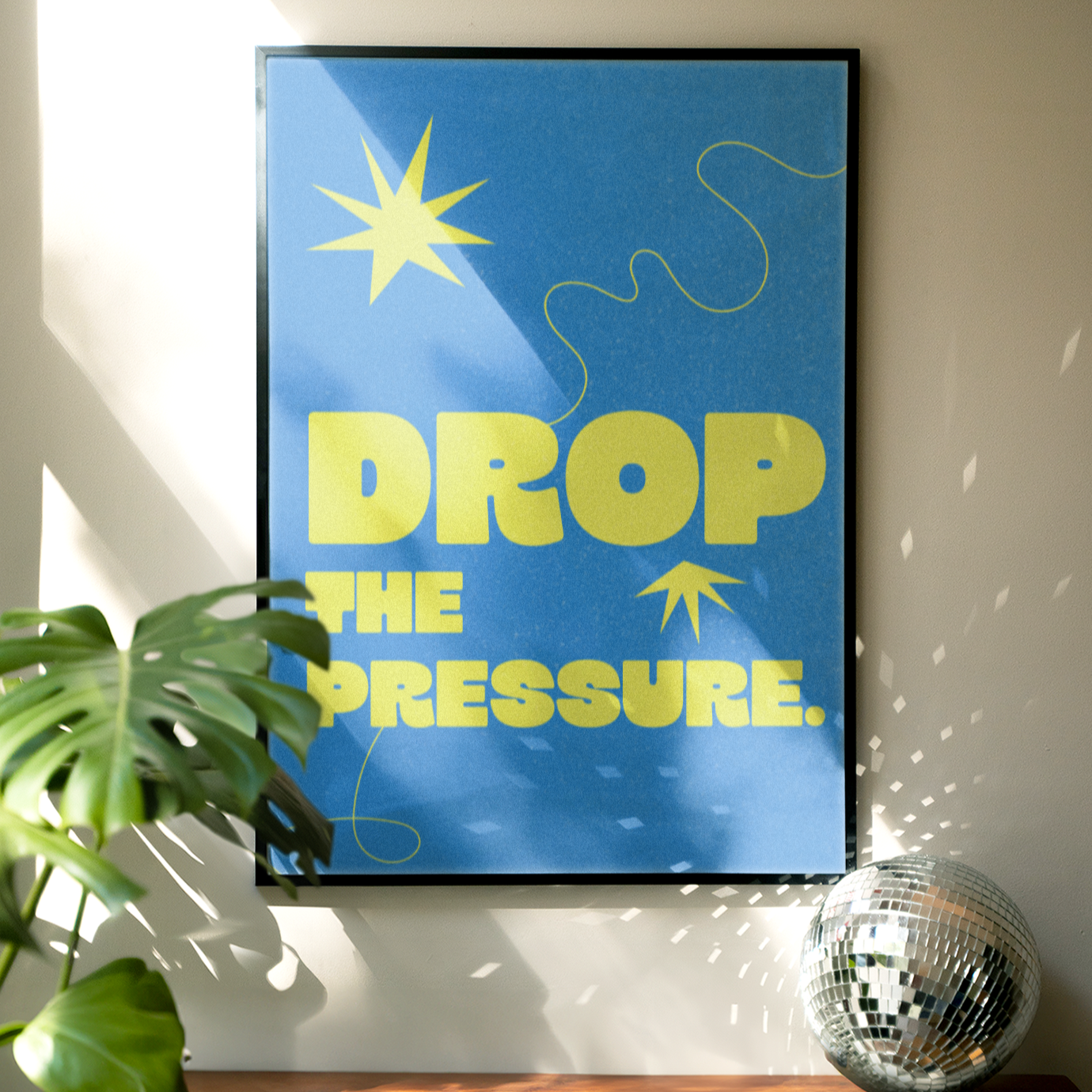 Drop the Pressure Abstract Print