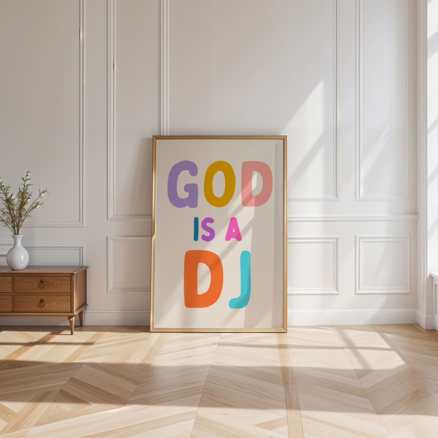 God is a DJ❤️‍🔥 inspired by Faithless ❤️‍🔥 Disco Typography Art