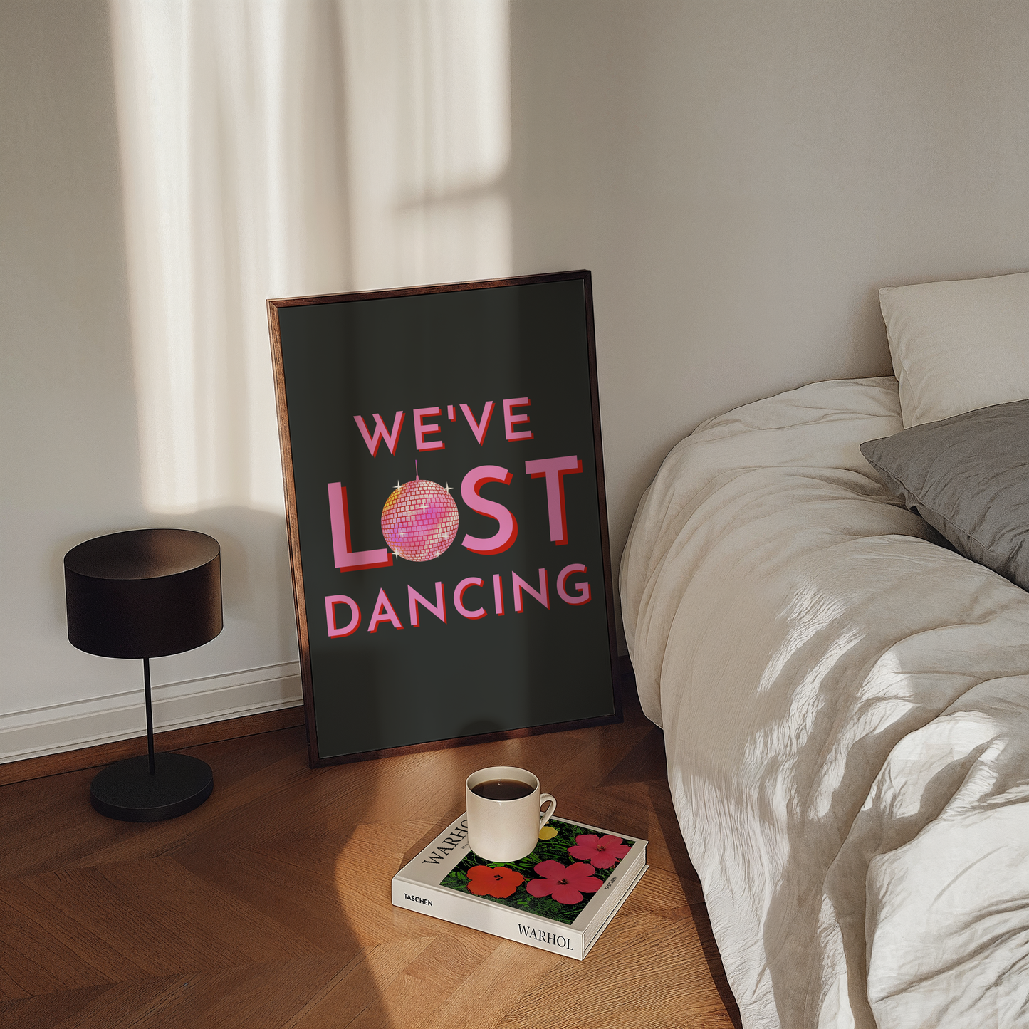 We've Lost Dancing Pink & Black Disco Ball Poster ❤️‍🔥 Inspired by Fred Again