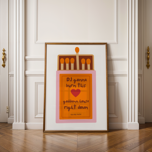 Murder on the Dancefloor Matchbox Print inspired by Sophie Ellis-Bextor