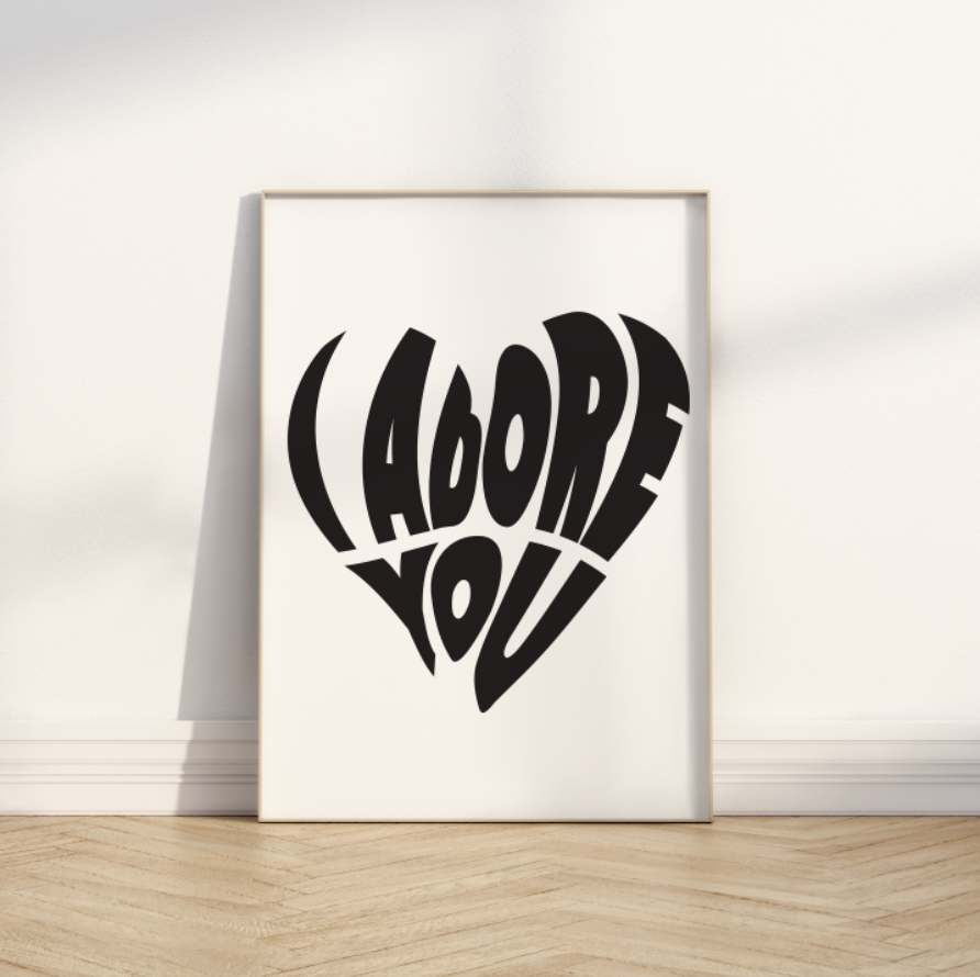 I adore you ❤️‍🔥 Black & White Print ❤️‍🔥 Inspired by Fred Again & Obongjayar