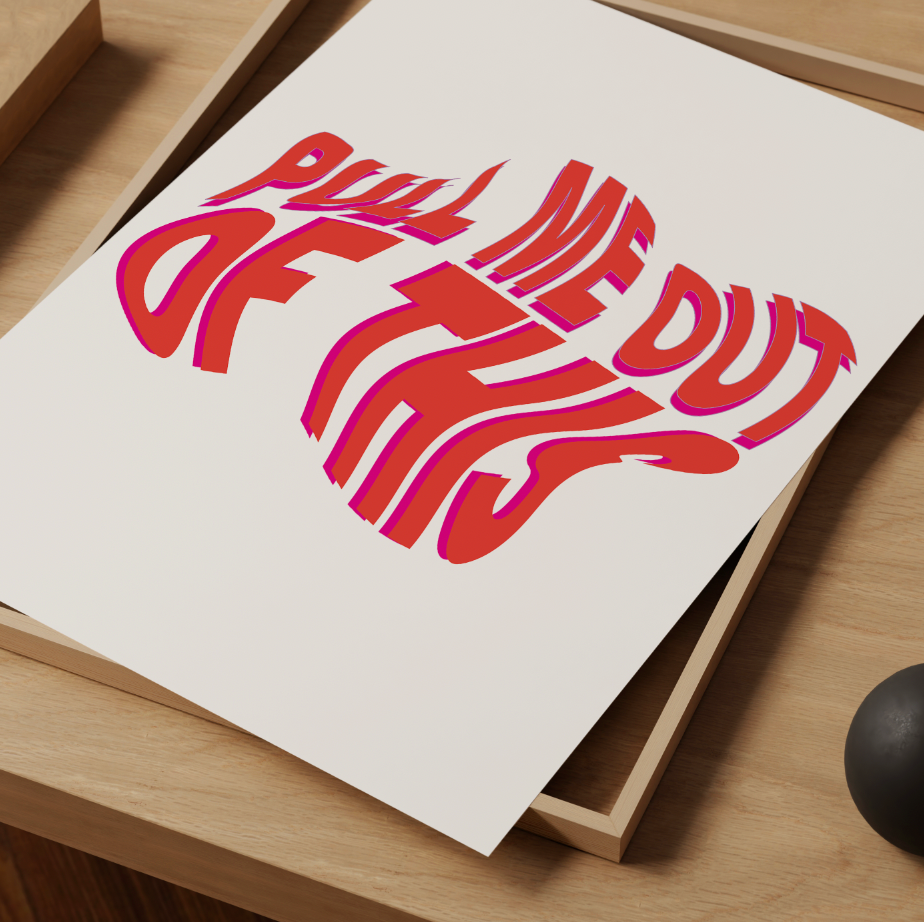 Delilah - Pull Me Out of This Print (Red) ❤️‍🔥 Inspired by Fred Again