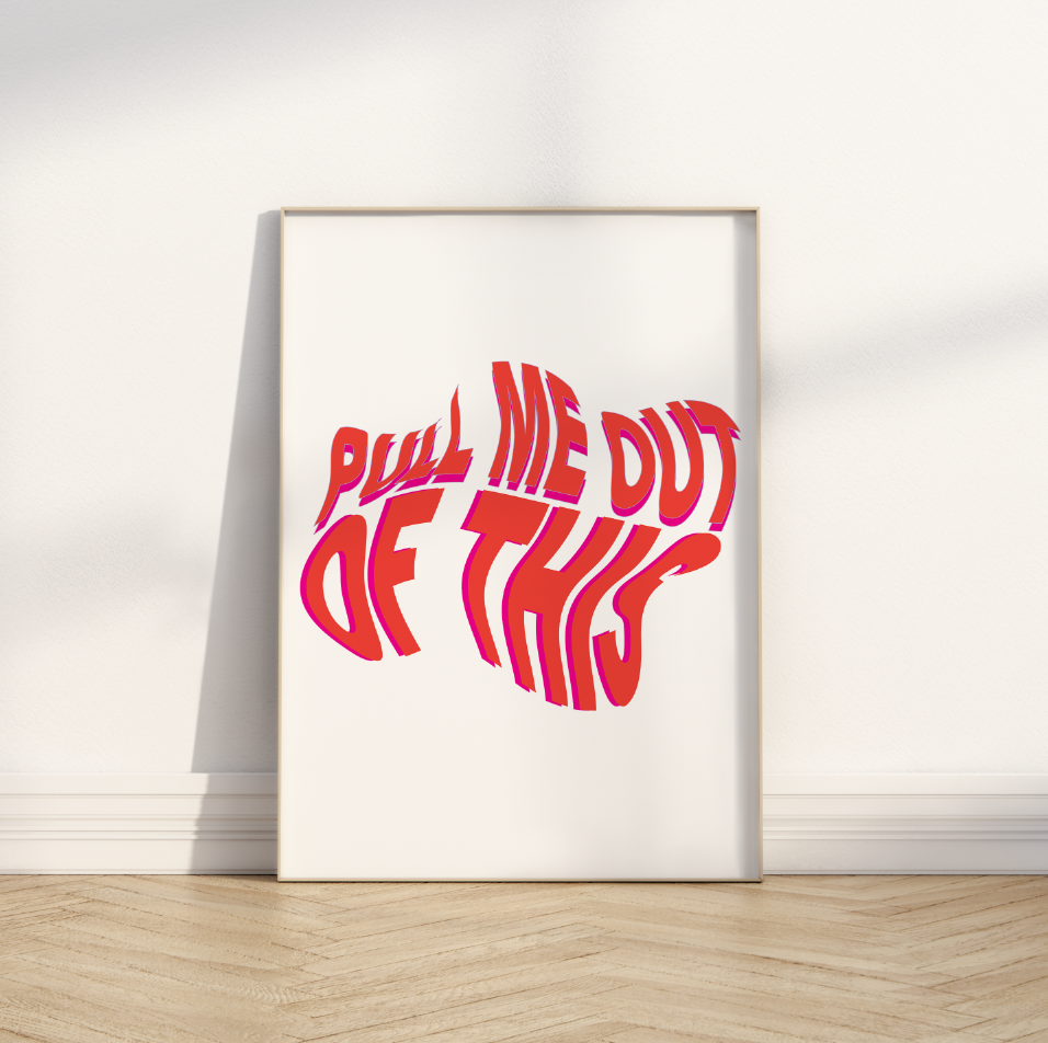 Delilah - Pull Me Out of This Print (Red) ❤️‍🔥 Inspired by Fred Again