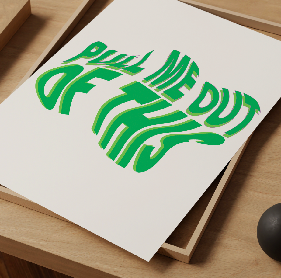 Delilah - Pull Me Out of This Print (Green) ❤️‍🔥 Inspired by Fred Again