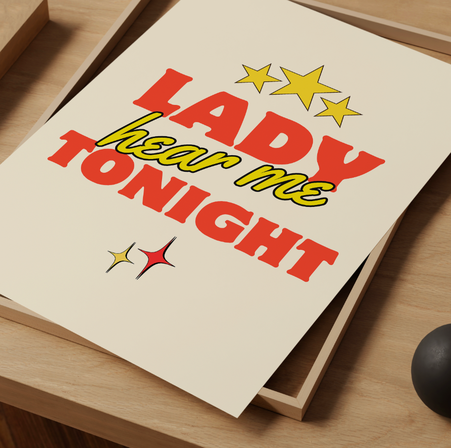 Lady Hear Me Tonight Print ❤️‍🔥 Ibiza Classics