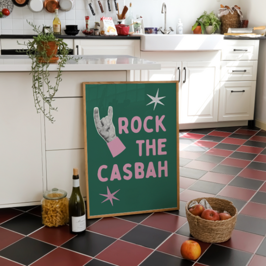 Rock The Casbah (3 colours) | 80s Classic Home Wall Art | Disco Typography Art