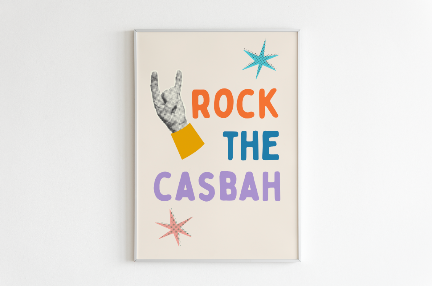 Rock The Casbah (3 colours) | 80s Classic Home Wall Art | Disco Typography Art