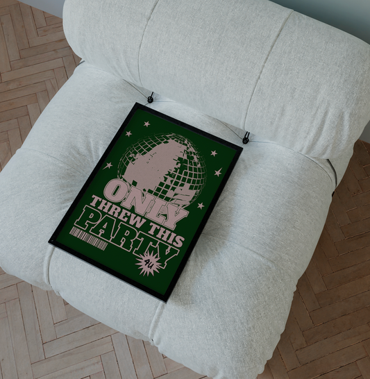 Only Threw This Party 4 U Print 🪩 Brat Disco Green