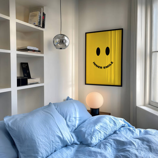 Inner Smile Bold Yellow Music Inspired Print for Home Decor